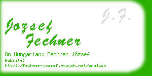 jozsef fechner business card
